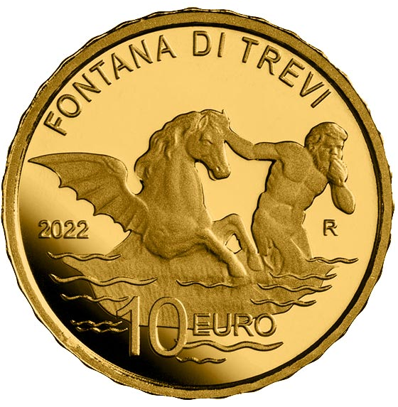 3.0 грама златна монета Чешма Треви в Рим