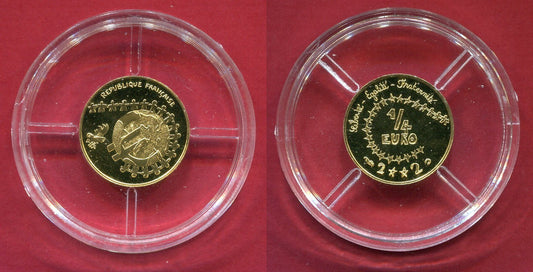 3.11 грама златна монета Въвеждане на еврото във Франция