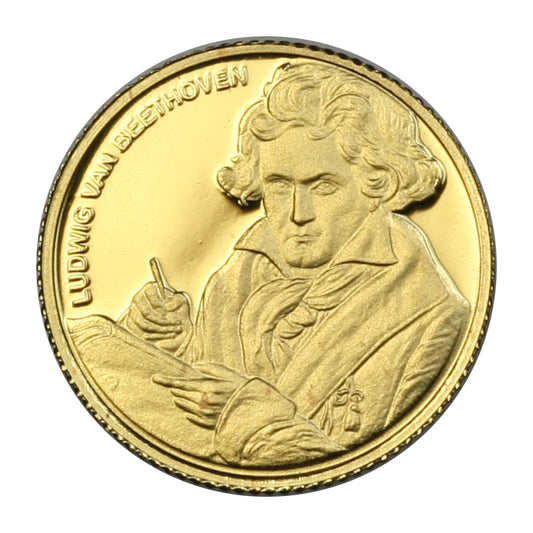 0.73 грама златна монета Бетовен