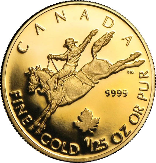 1.27 грама златна монета Канадски Каубой