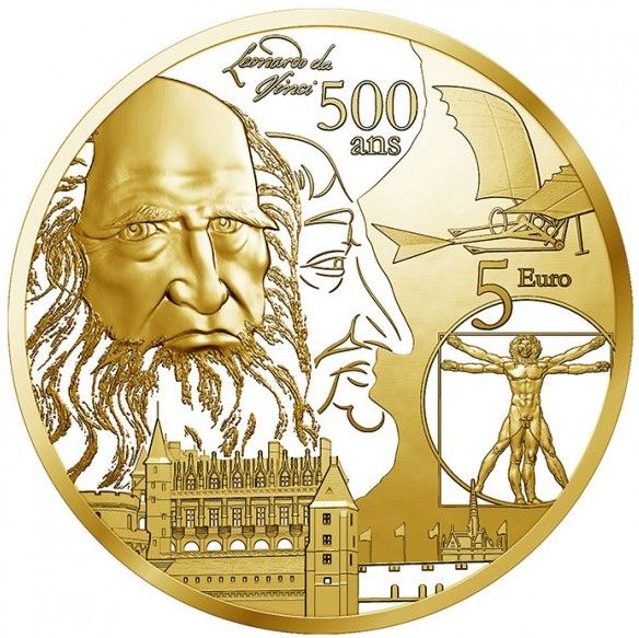 0.5 грама златна монета Да Винчи