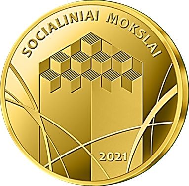 1.24 грама златна монета "Литва социални науки"